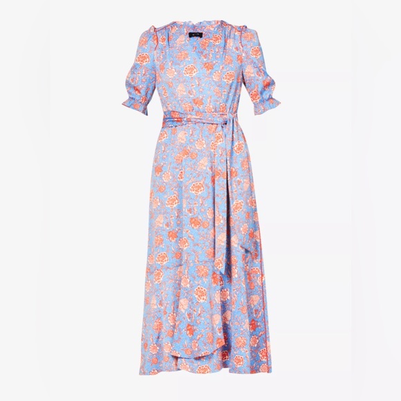 ME+EM Bright Paisley Wrap Dress + Belt size 2 - Picture 6 of 10